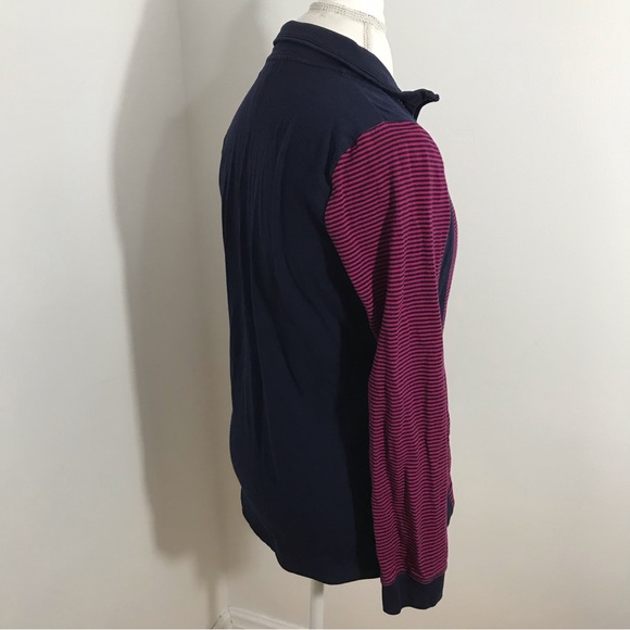 Lauren Ralph Lauren Active Pink and Blue Zip Up Sweater - Picture 6 of 11